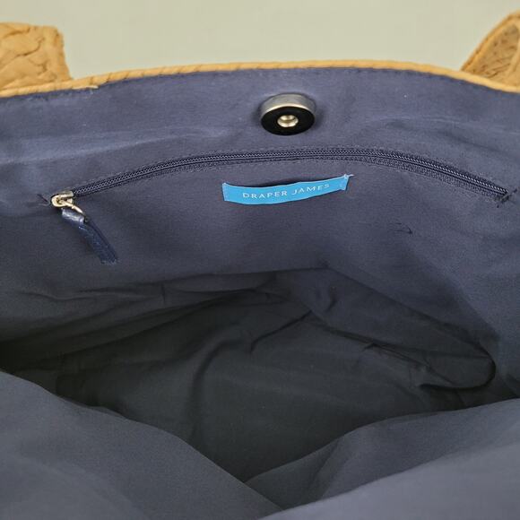 NWT Draper James Everyday Straw Bag Tote Floral Scarf Preppy Southern Chic - Picture 6 of 10